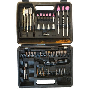 Mixed Mechanic Tool Set in Case As Is With Grinding Bits Sockets Accessories